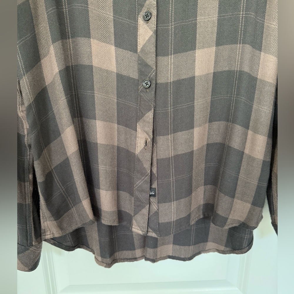 Rails Button Down Plaid Shirt, Medium - image 2